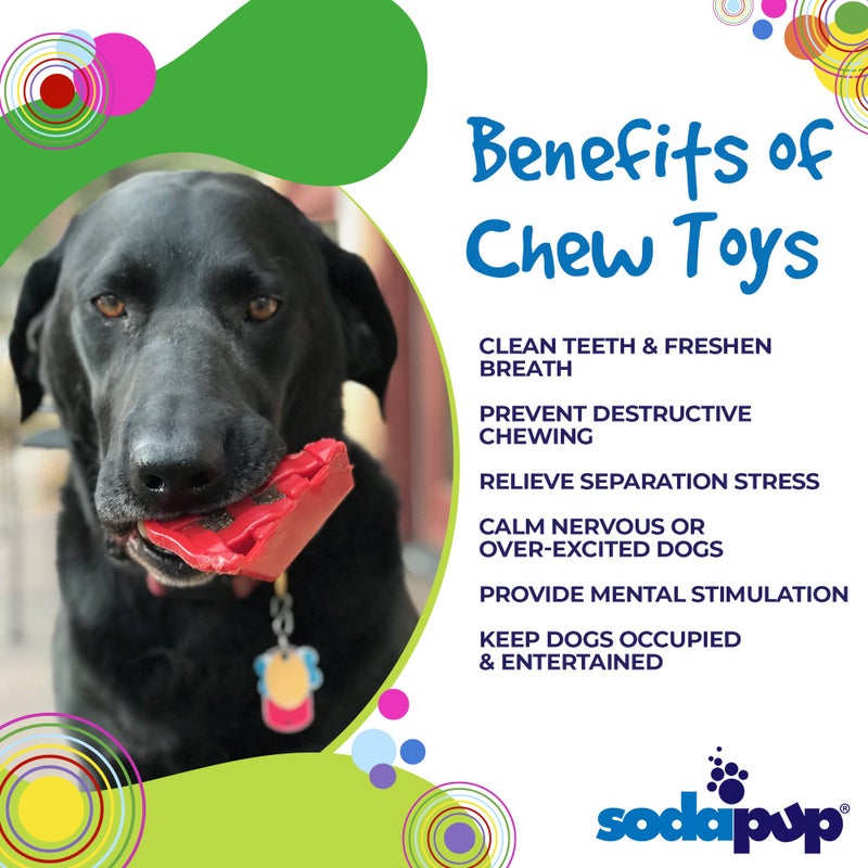 SodaPup Cherry Pie â€“ Durable Dog Chew Toy Made in USA from Non-Toxic, Pet Safe, Food Safe Nylon Material for Mental Stimulation, Clean Teeth, Fresh Breath, Problem Chewing, Calming Nerves & More - Image 4